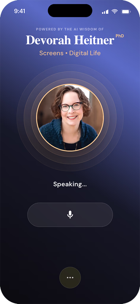 HumanUp app — guidance from Devorah Heitner